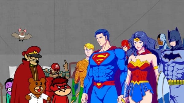 Affiche de DC Super Heroes vs Taka no Tsume-dan Promotion Eizou